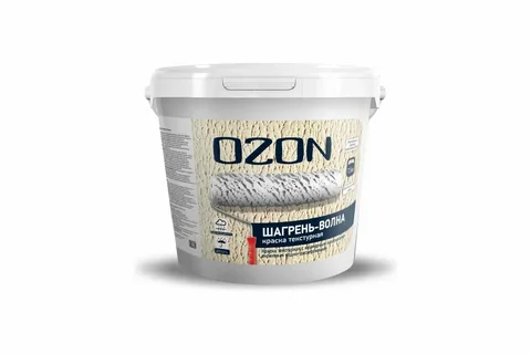 Краска декоративная текстурная OZON Шагрень-волна ВД-АК-272СМ-7,5 С (бесцветная)  морозостойкая